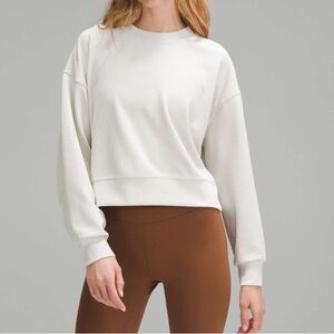 Lululemon Ribbed Softstreme Perfectly Oversized Cropped Crew
Bone